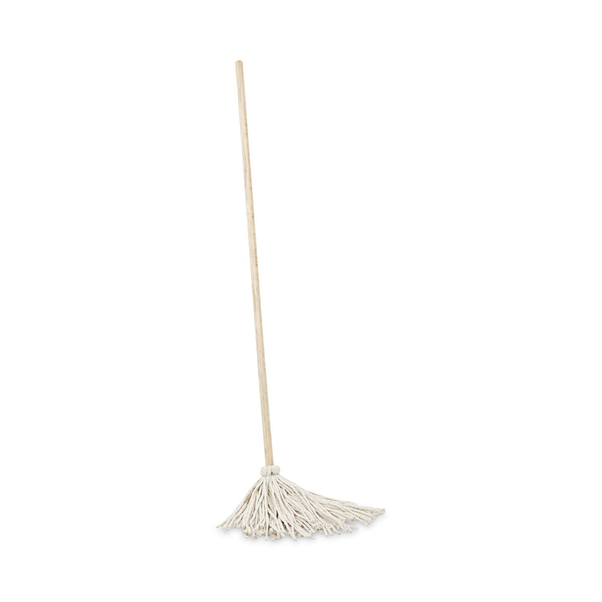 Deck Mop with Wooden Handle in White by Unisan – White, Model 112C