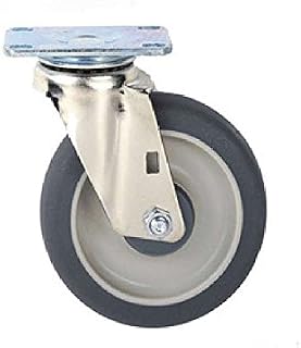 Caster Plate/Brake 6" Dia Polyurethane Metro