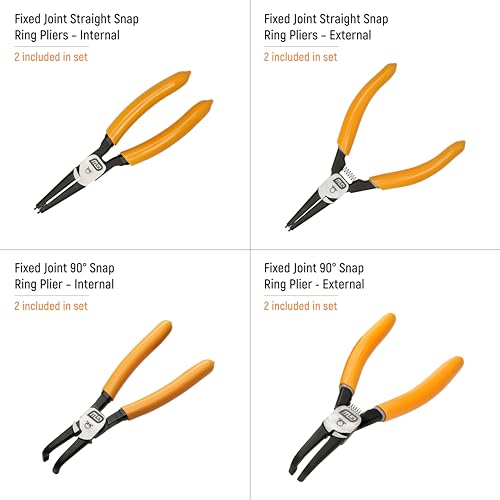 GEARWRENCH 8 Piece Fixed Joint / Black / 1 Snap-Ring Pliers