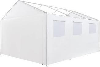 King Canopy 10ft x 20ft Greenhouse Sidewall Kit w/Screens, 2 Sides w/Screen Windows, 2 Zippered Ends, 50 bungees, polyethylene, Fits 10ft 8in x 20ft Frames, Frame and Cover not Included, Opaque