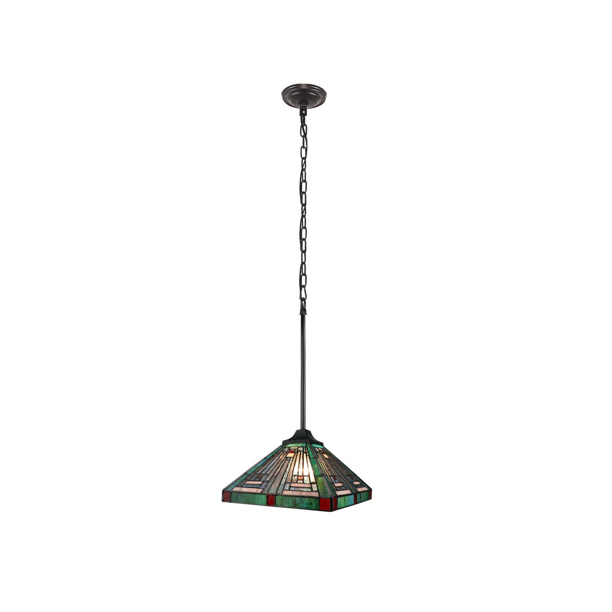 CH3T359BM12-DP1 Mini Pendant by Chloe Lighting – exact color of each glass piece may vary due to each piece being hand crafted