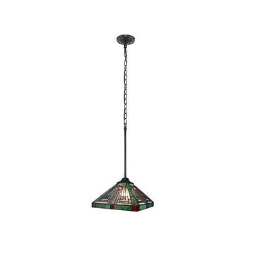 CH3T359BM12-DP1 Mini Pendant by Chloe Lighting – exact color of each glass piece may vary due to each piece being hand crafted