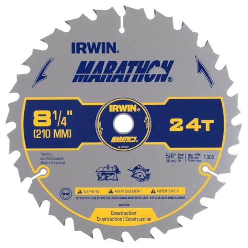IRWIN 8-1/4" 24T / Marathon / Silver Circular Saw Blades