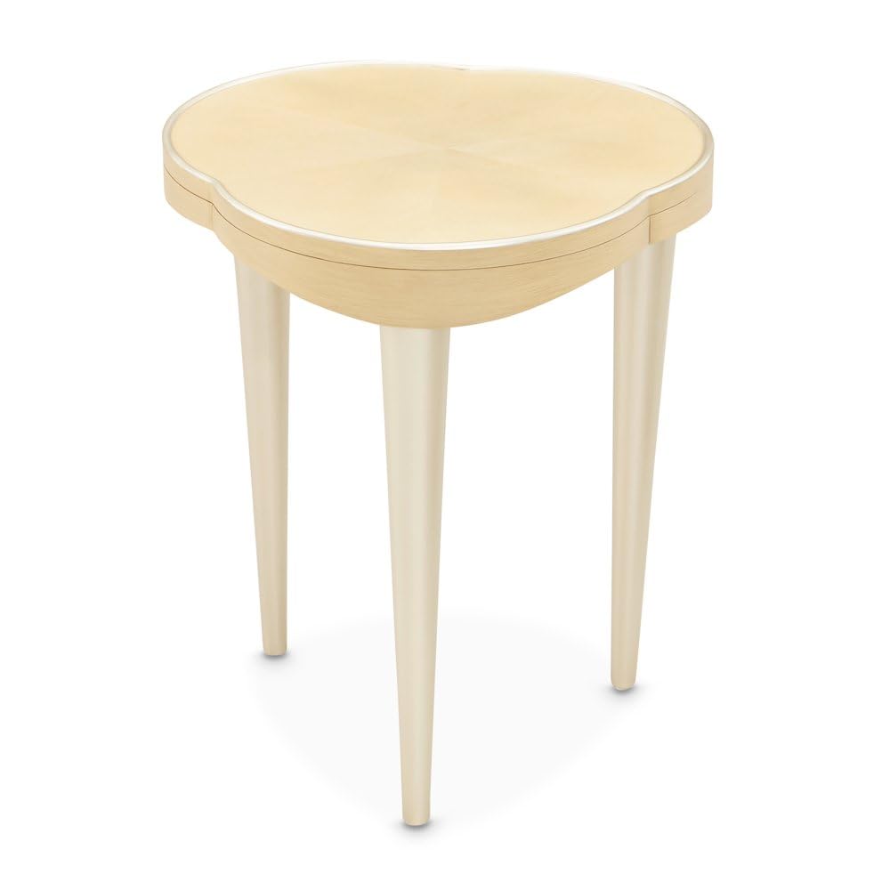 Camellia Caramel Field Chairside Table by Michael Amini – Solid; Manufactured Wood, Caramel, Model N9090206-134