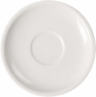 Villeroy & Boch Artesano Original Tea Cup Saucer, Creamy White, 6.25 Inch | Creamy white porcelain saucer, made in Germany, dishwasher and microwave safe, holds biscuits or sugar beside morning coffee