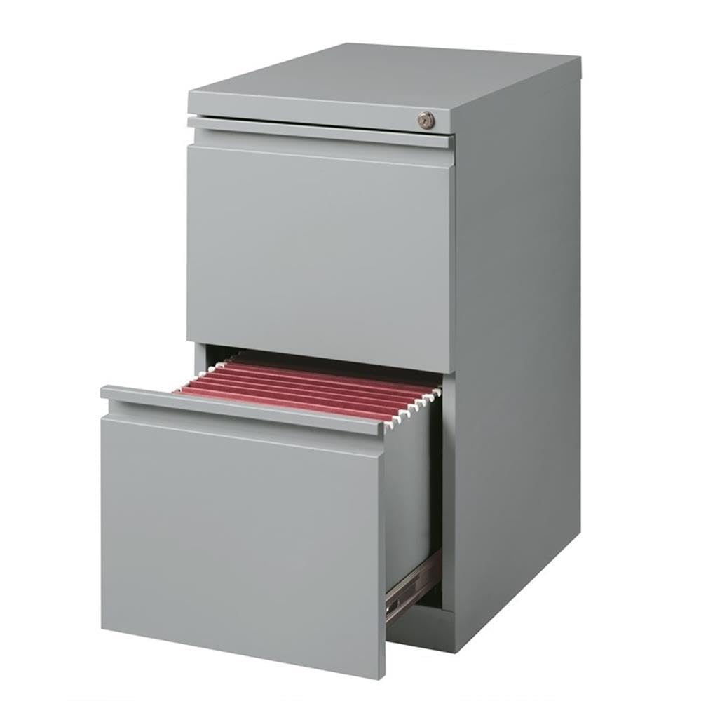 Hirsh Industries Silver / Modern / 27.75" H X 15.00" W X 19.88" D Mobile File Cabinets