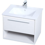 Elegant Decor 24" - Single / Brushed Nickel,white / Modern Wheel Care