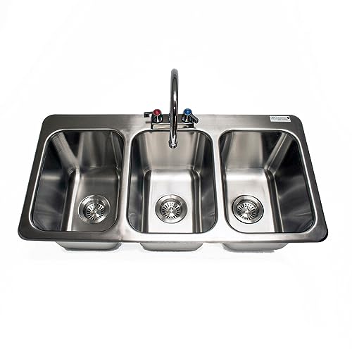 BK Resource W/Faucet / 10x14x10 inches / Silver Single Bowl