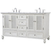 Elegant Decor 60" - Double / White / Contemporary Bathroom Vanities