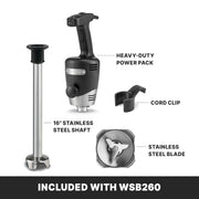 Waring 16" Shaft / Stainless Steel / Immersion Blenders Countertop Blenders