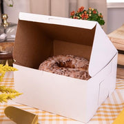 SOUTHERN CHAMPION TRAY 10" x 10" x 5.5" / White Non-Window / White Bakery Take Out Containers