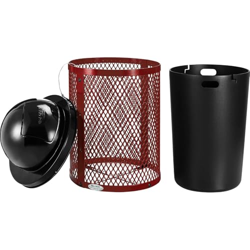 Global Industrial Red / 23.5 inches (Diameter) x 40 inches (Height) / Industrial Trash, Recycling & Compost