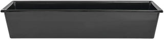 HUBERT SmartFit 1/2 Size Long Black Melamine Cold Food Pan - 6 3/16" L x 20 1/5" W x 4" D