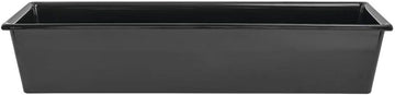 HUBERT SmartFit 1/2 Size Long Black Melamine Cold Food Pan - 6 3/16" L x 20 1/5" W x 4" D