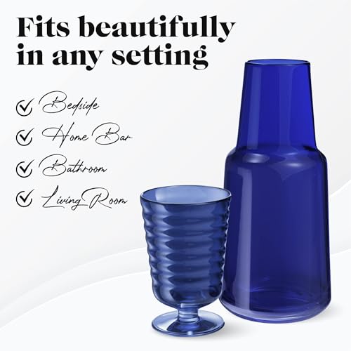American Atelier Navy / 11" H x 4" L x 4" W / Casual Carafes
