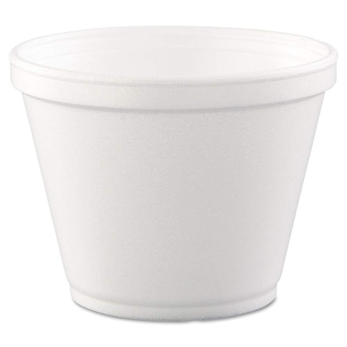 DART Foam Food Containers, 12 Oz, White, 25 Containers Per Bag, Carton of 20 Bags
