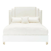 Cloud White Upholstered Eastern King Bed by Starlight Canyon Home – Manufactured Wood, White