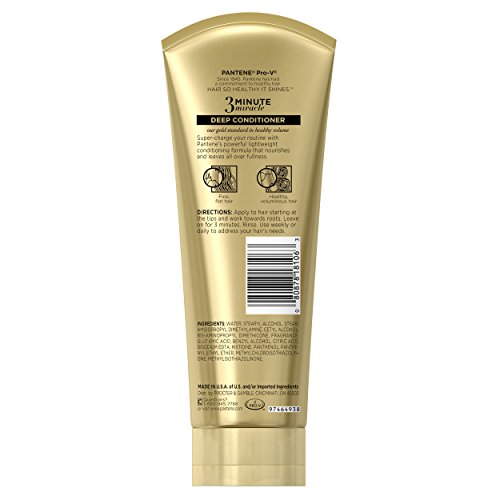 Pantene 3 Minute Miracle Conditioner 8 FL OZ / 8 Fl Oz (Pack of 1) / Sheer Volume 3 Minute Miracle Deep Cond Conditioners