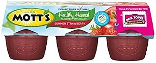 Mott's Healthy Harvest Summer Strawberry Applesauce Cups (Pack of 3) 6 Count, 23.4 oz