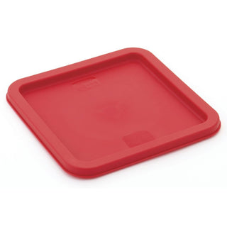 Polycarbonate Lid for 6 & 8 Qt Food Storage Containers - 9" L x 9" W x 63/100" H by HUBERT – Plastic, Red, Model 105009