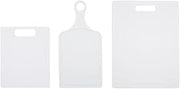 Farberware Cutting Boards for Kitchen, 3-Piece Poly Board Set, Reversible Plastic Cutting Board Set with Hand Holes, Dishwasher Safe, Food Prep and Charcuterie Boards, BPA-Free Polypropylene