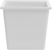 HUBERT SmartFit 1/6 Size White Melamine Cold Food Pan - 6 1/5"L x 6 7/10"W x 6"D