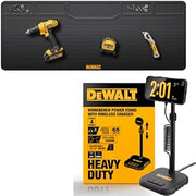 Magnetic Wireless Charging Stand, 18 x 48 in Workbench Mat Bundle | Keep your compatible devices charged while protecting your work surface with this convenient DEWALT bundle.