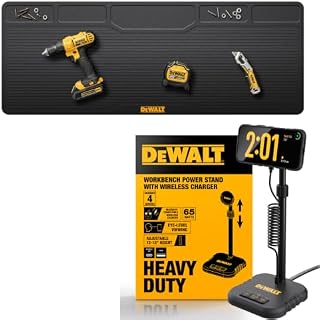 Magnetic Wireless Charging Stand, 18 x 48 in Workbench Mat Bundle | Keep your compatible devices charged while protecting your work surface with this convenient DEWALT bundle.