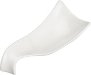 Winco WDP021-112, 8-1/8 8 x 3-1/8'' Long Porcelain Plate, Ceramic Dish, 36/CS