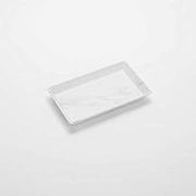 American Metalcraft MWMEL12 Melamine Matte Rectangular Platter, White Marble, 12"