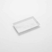. Melamine Matte Rectangular Platter by American Metalcraft – Large, Melamine, White Marble, Model MWMEL12