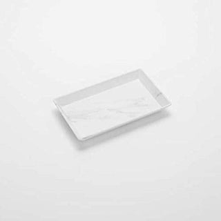 . Melamine Matte Rectangular Platter by American Metalcraft – Large, Melamine, White Marble, Model MWMEL12