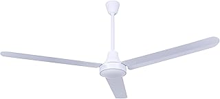 Canarm 60" White Industrial Ceiling Fan – High-Performance DC Motor – Wall Control – Ideal for Warehouses, Gyms, Workshops & Large Spaces