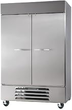 Beverage-Air HBRF49-1 52" Horizon Series Two Section Solid Door Dual Temperature Reach-In Refrigerator/Freezer 49 cu.ft. Capacity Stainless Steel Exterior and Interior with Bottom Mo