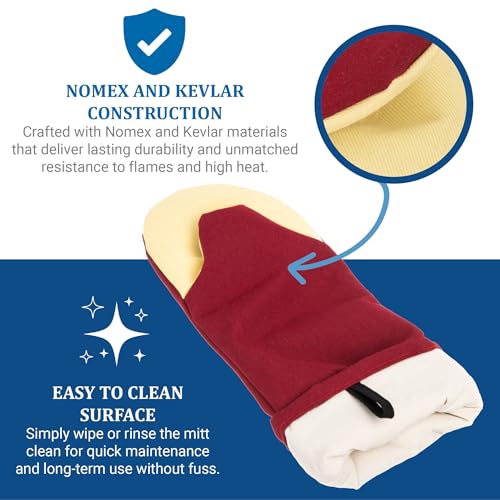 San Jamar 17" / Puppet / Red Oven Mitts