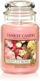 Yankee Candle Fresh Cut Roses Large Jar Candle, Floral Scent