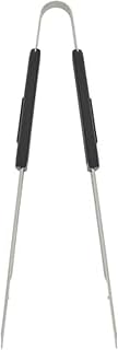 Farberware Kitchen Tongs for Cooking and BBQ Grilling, Stainless Steel with Nylon Grip Handle, Locking Feature for Storage, Scalloped Grip, Dishwasher Safe, 16.5 Inches, Black
