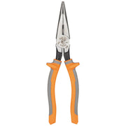Pliers, Made in USA, Electrician's Insulated Long Nose Side-Cutting Pliers, 1000V Rated, Induction Hardened Knives, 8-Inch by KLEIN TOOLS – Long Nose Cutters, Model 2038RINS