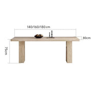 Mesa De Jantar Rock Plate Dining Table Rectangular Light Luxury Small Household Diner Table by JOYNOW – 180x80x75cm, One Color, Model 8524