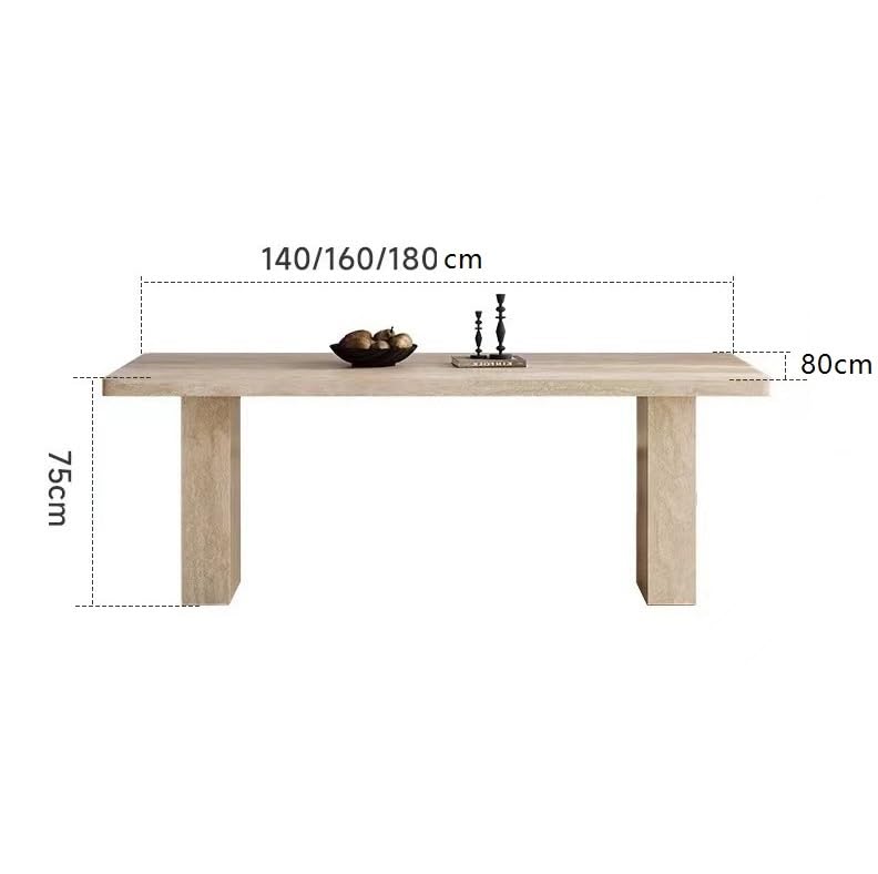 Mesa De Jantar Rock Plate Dining Table Rectangular Light Luxury Small Household Diner Table by JOYNOW – 180x80x75cm, One Color, Model 8524