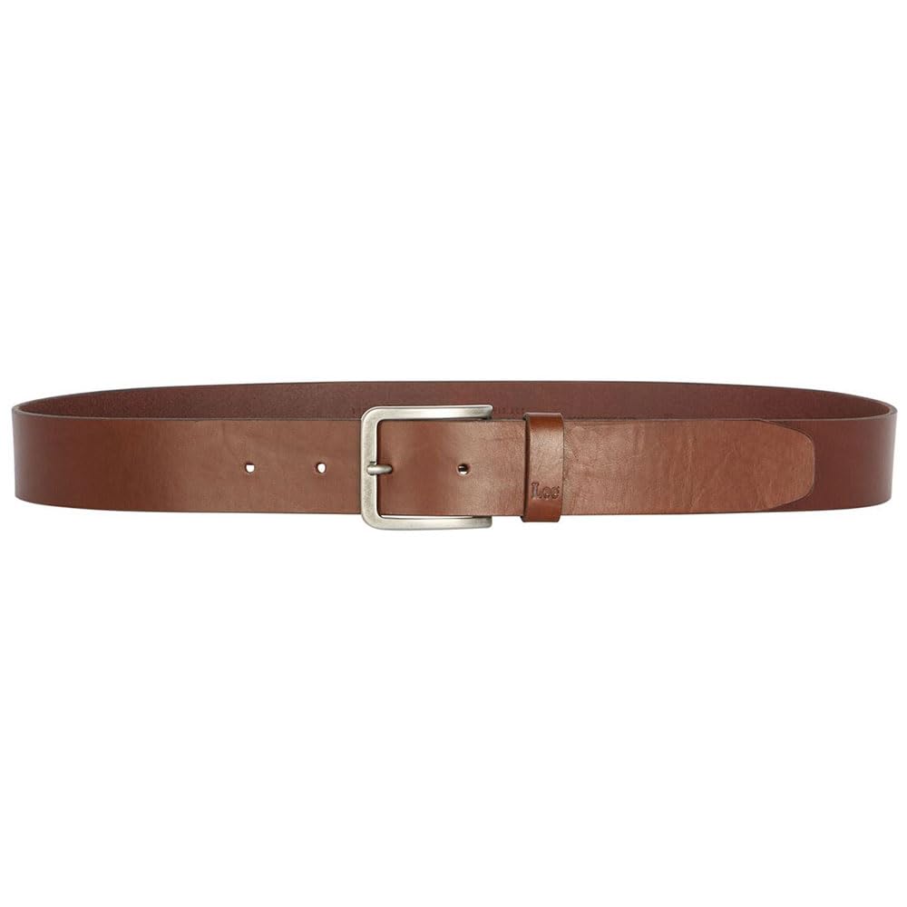 Men's Embossed Logo Belt (Pack of 1) by Lee – 105, Dunkelbraun, Model LU08