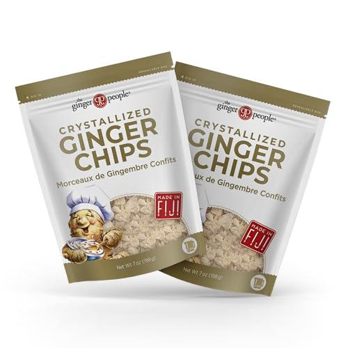 The Ginger People Crystallized-Ginger Chips / 7oz (Pack of 2) / 2 Ginger Candy
