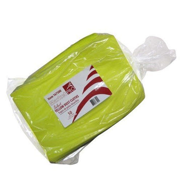 MarketPro Duster Wiper Yellow by Cascades Tissue Group – 24" Length x 24" Width, Rayon, Yellow, Pack of 50, Model 3239