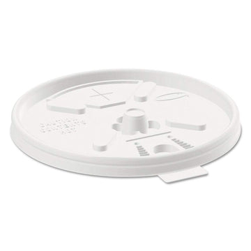 Diposable Foam Cup White Flat Lid 12/16 oz - 3 5/8"Dia 1000 per Case by DART – 12/16 oz, Pack of 1000, Model 16FTLS