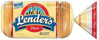 Pinnacle Foods Lenders Plain Sliced Bagel, 2 Ounce -- 12 per case.