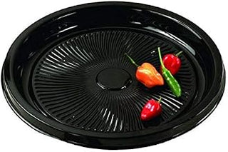 SABERT COPERATION Nova Plus Platter CMB 12inPET Blk RndLwDm, 25 CT
