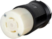 Hubbell Locking Connector, L16-30R, 30 A, 480V AC, Three Phase, 3 Pole, Spring Clamp Terminals - 1 Each