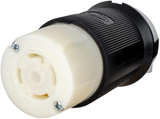 Hubbell Locking Connector, L16-30R, 30 A, 480V AC, Three Phase, 3 Pole, Spring Clamp Terminals - 1 Each