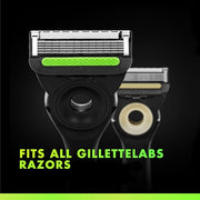 Gillette 6 Count (Pack of 1) / 6 Refills / Silver Shaving Gels