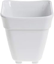 HUBERT Food Pan 1/6 Size White Curveware - 5 1/2" L x 5 1/2" W x 6" D